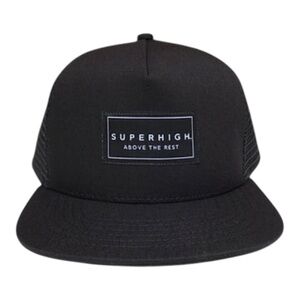 Super High black SnapBack one size fits all